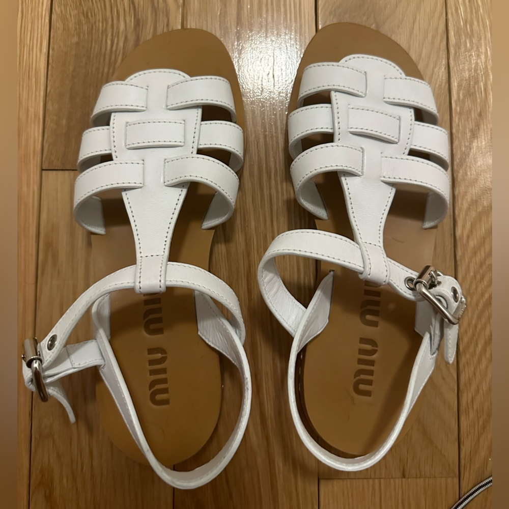Miu Miu Sandals - White